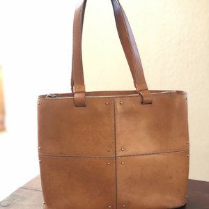Vintage Tod's Leather Caramel Studded Bag Purse